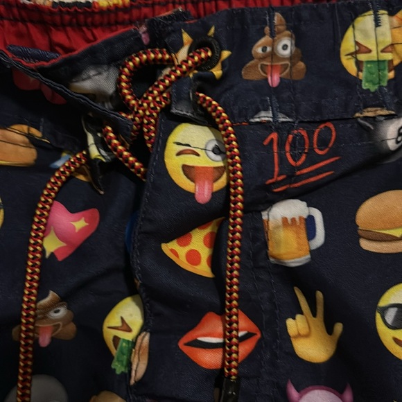 Broken Threads XL Black Emoji Swim Trunks - Picture 8 of 13